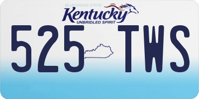 KY license plate 525TWS
