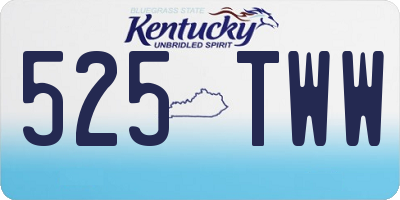 KY license plate 525TWW