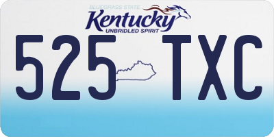 KY license plate 525TXC