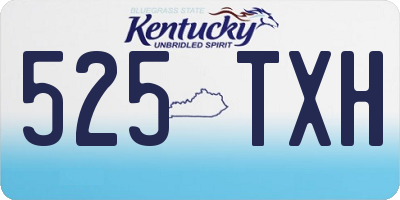 KY license plate 525TXH