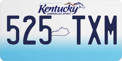 KY license plate 525TXM