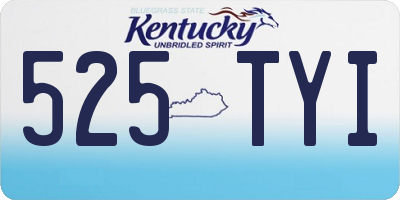 KY license plate 525TYI