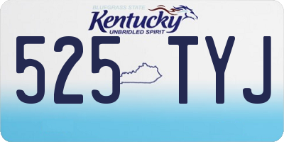 KY license plate 525TYJ