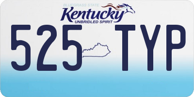 KY license plate 525TYP