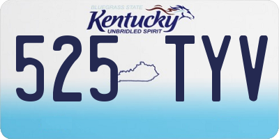 KY license plate 525TYV
