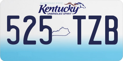 KY license plate 525TZB