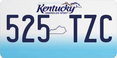 KY license plate 525TZC