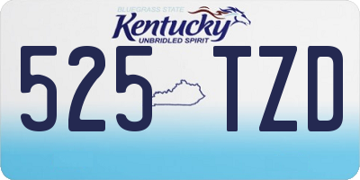 KY license plate 525TZD