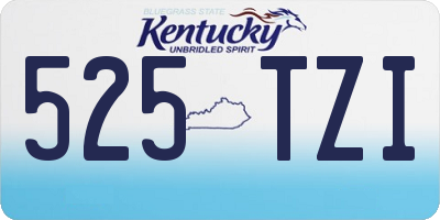 KY license plate 525TZI