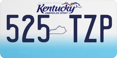 KY license plate 525TZP