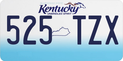 KY license plate 525TZX