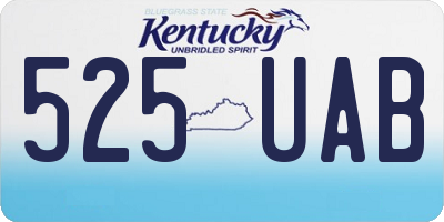 KY license plate 525UAB