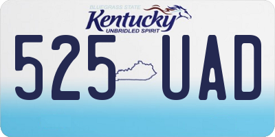 KY license plate 525UAD