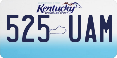 KY license plate 525UAM