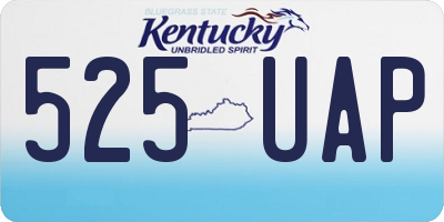 KY license plate 525UAP