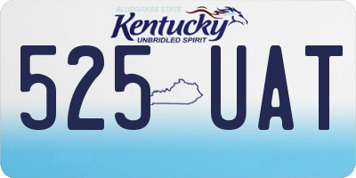 KY license plate 525UAT
