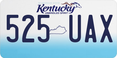 KY license plate 525UAX