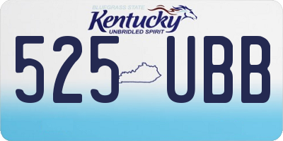 KY license plate 525UBB
