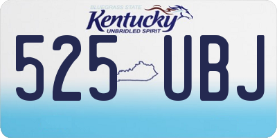 KY license plate 525UBJ