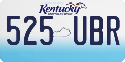 KY license plate 525UBR