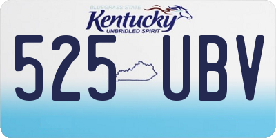KY license plate 525UBV