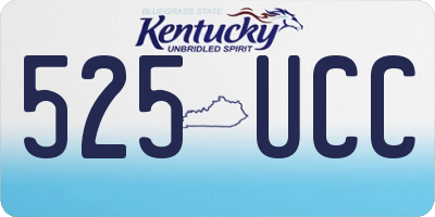 KY license plate 525UCC
