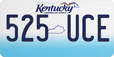 KY license plate 525UCE