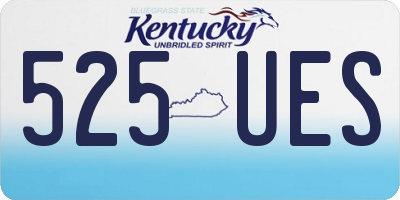 KY license plate 525UES