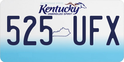 KY license plate 525UFX