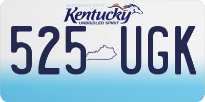 KY license plate 525UGK