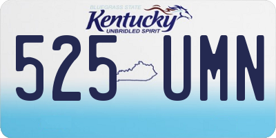 KY license plate 525UMN