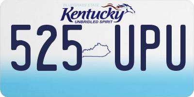 KY license plate 525UPU