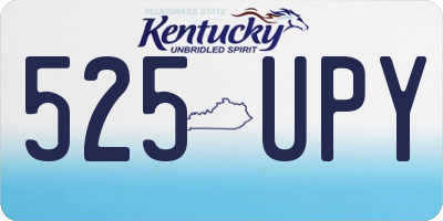 KY license plate 525UPY
