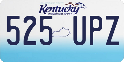 KY license plate 525UPZ