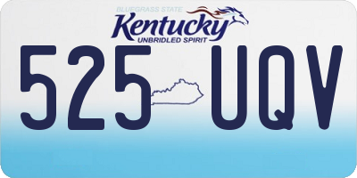 KY license plate 525UQV
