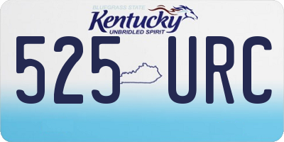 KY license plate 525URC