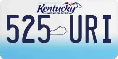 KY license plate 525URI