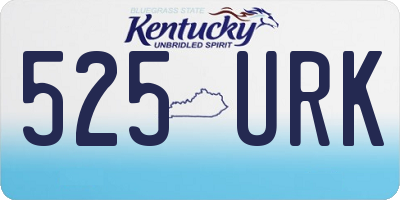 KY license plate 525URK