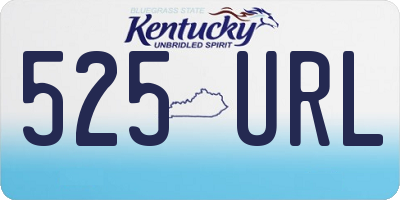 KY license plate 525URL