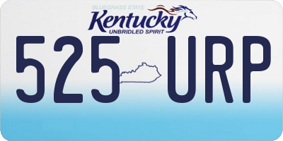 KY license plate 525URP