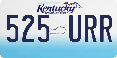 KY license plate 525URR
