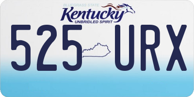 KY license plate 525URX