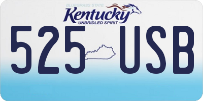 KY license plate 525USB