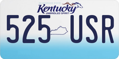 KY license plate 525USR