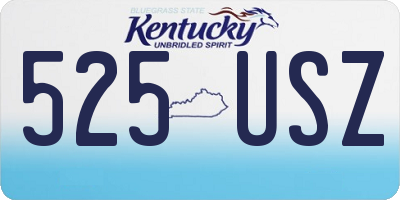 KY license plate 525USZ