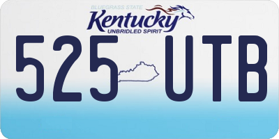 KY license plate 525UTB