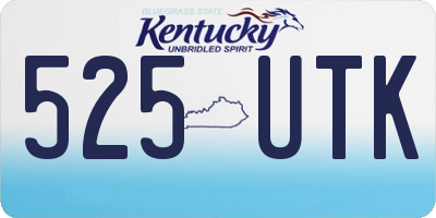 KY license plate 525UTK