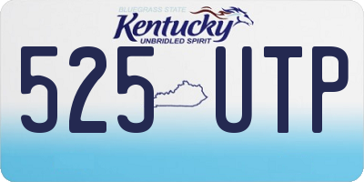 KY license plate 525UTP