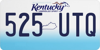 KY license plate 525UTQ