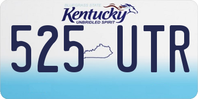 KY license plate 525UTR